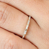 14K Gold 3 Baguette Matching Diamond Ring Ferkos Fine Jewelry