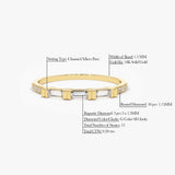 14K Gold 3 Baguette Matching Diamond Ring Ferkos Fine Jewelry