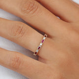 14k Baguette Ruby and Diamond Ring Ferkos Fine Jewelry