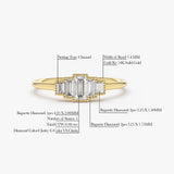 14K Gold Step Cut Baguette Diamond Ring Ferkos Fine Jewelry