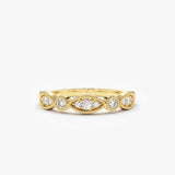14K Gold Vintage Style Diamond Wedding Ring 14K Gold Ferkos Fine Jewelry