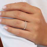 14K Gold Baguette and Round Cut Diamond Wedding Band Ferkos Fine Jewelry