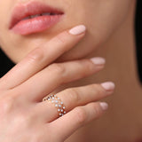 14K Gold Petite Diamond Wedding Ring Ferkos Fine Jewelry