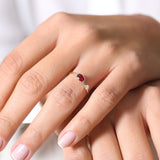 14k Oval Shape Bezel Setting Ruby and Diamond Ring  Ferkos Fine Jewelry
