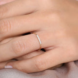 14k Gold 7 Stone Petite Diamond Wedding Band Ferkos Fine Jewelry