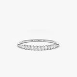 14K Gold 11 Stone Petite Diamond Wedding Band Ferkos Fine Jewelry