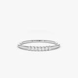 14k Gold 7 Stone Petite Diamond Wedding Band Ferkos Fine Jewelry