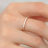 14K Gold 11 Stone Petite Diamond Wedding Band Ferkos Fine Jewelry