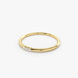 14K Gold 3 Stone Minimalist Diamond Ring Ferkos Fine Jewelry