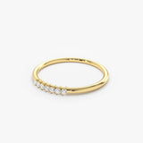 14k Gold 7 Stone Petite Diamond Wedding Band Ferkos Fine Jewelry