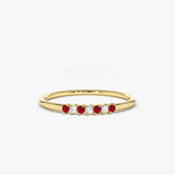 14k Petite Ruby and Diamond Ring 14K Gold Ferkos Fine Jewelry