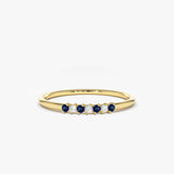 14k Petite Sapphire and Diamond Ring 14K Gold Ferkos Fine Jewelry