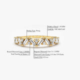 14K Gold Slanted Baguette and Round Diamond Ring Ferkos Fine Jewelry