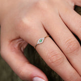 14K Diamond and Emerald Evil Eye Ring Ferkos Fine Jewelry