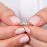 14K Gold 5 Stone Graduating Diamond Wedding Ring Ferkos Fine Jewelry