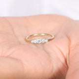 14K Gold 5 Stone Graduating Diamond Wedding Ring Ferkos Fine Jewelry