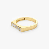 14K Rectangular Diamond Pinky Ring Ferkos Fine Jewelry