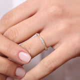 14K Gold Art Deco Graduating Diamond Full Eternity Ring Ferkos Fine Jewelry