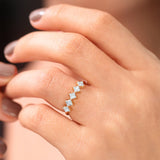 14k Princess Cut 5 Stone Diamond Wedding Ring Ferkos Fine Jewelry