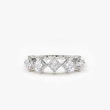 14k Princess Cut 5 Stone Diamond Wedding Ring Ferkos Fine Jewelry