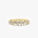 14k Diamond Statement Cluster Ring 14K Gold Ferkos Fine Jewelry