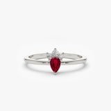 14k Mini Ruby and Diamond Ring Ferkos Fine Jewelry