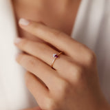 14k Mini Ruby and Diamond Ring Ferkos Fine Jewelry