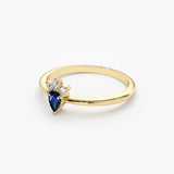 14k Mini Sapphire and Diamond Ring Ferkos Fine Jewelry