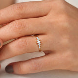 14k Marquise & Round Diamond Anniversary Band Ferkos Fine Jewelry