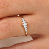 14k Marquise & Round Diamond Anniversary Band Ferkos Fine Jewelry