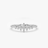 14k Marquise & Round Diamond Anniversary Band Ferkos Fine Jewelry