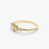 14k Marquise & Round Diamond Anniversary Band Ferkos Fine Jewelry