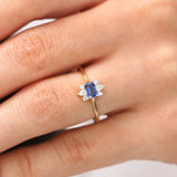 14K Octagon Sapphire and Diamond Ring Ferkos Fine Jewelry