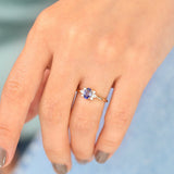 14k Oval Cut Genuine Sapphire Diamond Ring Ferkos Fine Jewelry