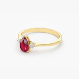 14K Pear Shape Ruby Ring with Diamonds  Ferkos Fine Jewelry