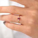 14K Pear Shape Ruby Ring with Diamonds Ferkos Fine Jewelry