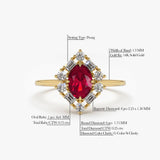 14K Unique Natural Ruby and Baguette Ring Ferkos Fine Jewelry