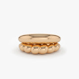 14k Bubble Ring Set 14K Rose Gold Ferkos Fine Jewelry