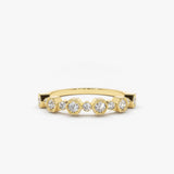 14K Gold Unique Diamond Anniversary Ring 14K Gold Ferkos Fine Jewelry