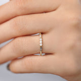 14K Gold Three Diamond Equilibrium Ring Ferkos Fine Jewelry