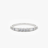 14K Gold Three Diamond Equilibrium Ring Ferkos Fine Jewelry