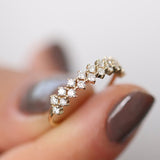 14K Double Row Prong Setting Diamond Wedding Band Ferkos Fine Jewelry