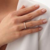 14K Gold Domino Marquise Wedding Band Ferkos Fine Jewelry