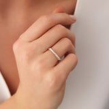 14K Gold Domino Marquise Wedding Band Ferkos Fine Jewelry