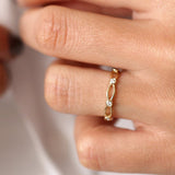 14K Gold Bezel Setting Unique Diamond Wedding Band Ferkos Fine Jewelry