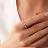 14K Gold Bezel Setting Unique Diamond Wedding Band Ferkos Fine Jewelry