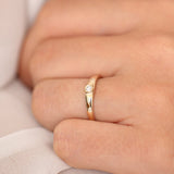 14k Dome Diamond Bezel Ring Ferkos Fine Jewelry