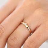 14k Dome Diamond Bezel Ring Ferkos Fine Jewelry