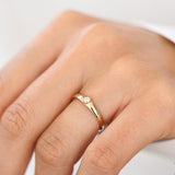 14k Dome Diamond Bezel Ring Ferkos Fine Jewelry