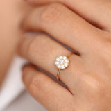14K Gold Floral Diamond Ring Ferkos Fine Jewelry